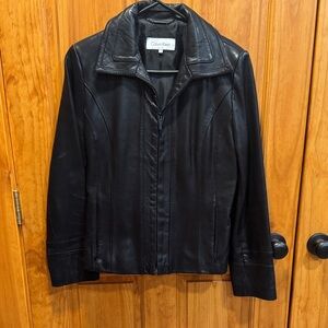 Calvin Klein Women's Dark Leather Jacket